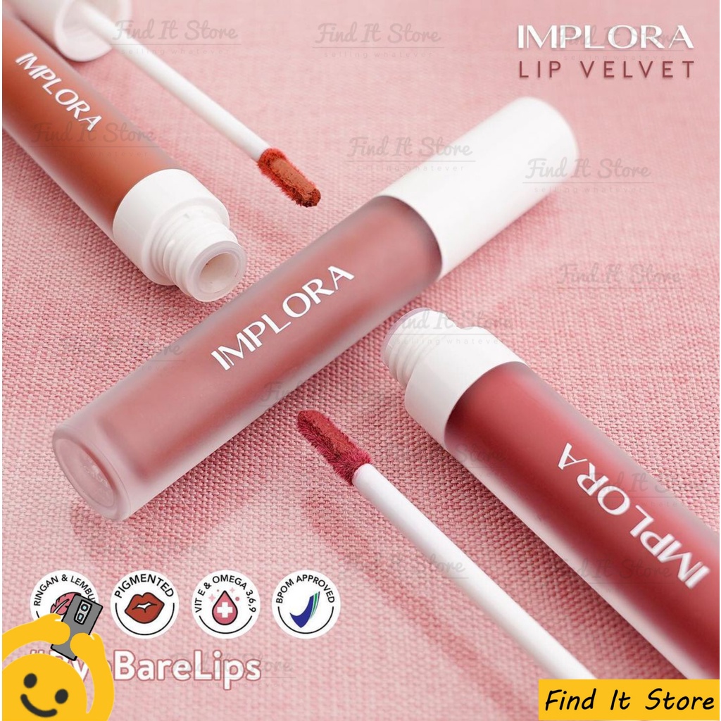 Implora Lip Velvet | Lip Cream Lip Cream Velvet Matte | BPOM