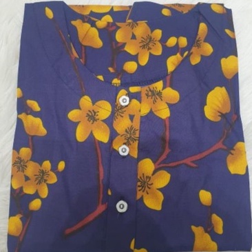 Dtree . Daster lowo jumbo busui Ld 110cm / daster lowo  / daster kalong motif bunga all size fit xxl-Sakura new navy