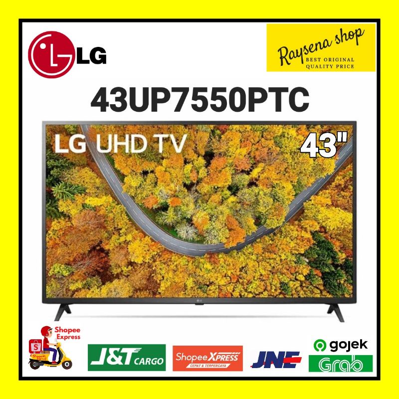 LG 43UP7550 TV 43 Inch UP75 Series, 4K Active HDR Smart AI ThinQ 43UP7550PTC