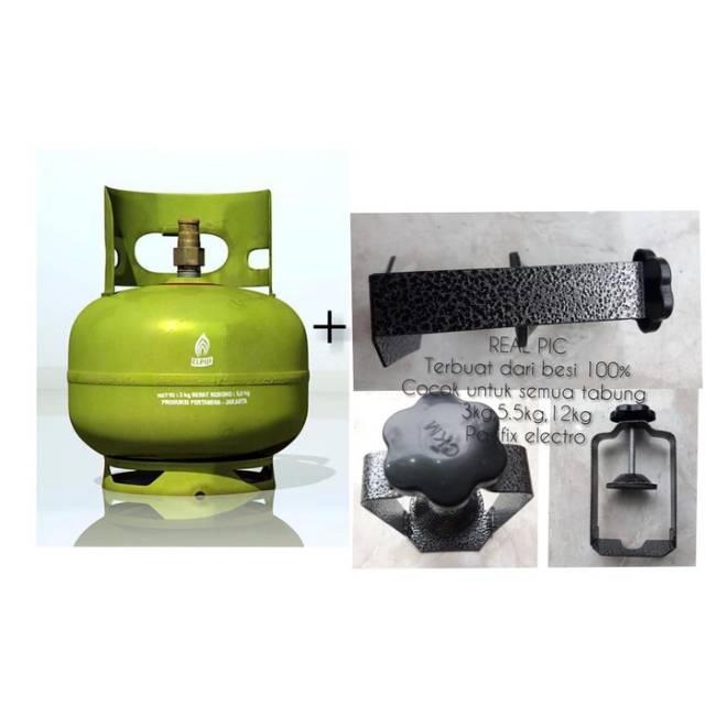 TABUNG GAS 3 KG FULL ISI + PENGAMAN REGULATOR GAS