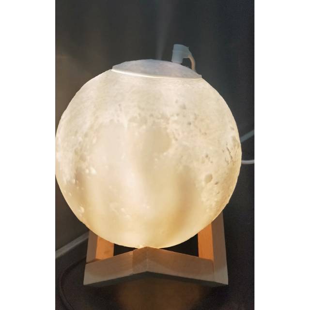 880ml HUMIDIFIER DIFFUSER DESERT MIST ULTRASONIC moon light bulan AROMATERAPI Lampu dekorasi Bulan