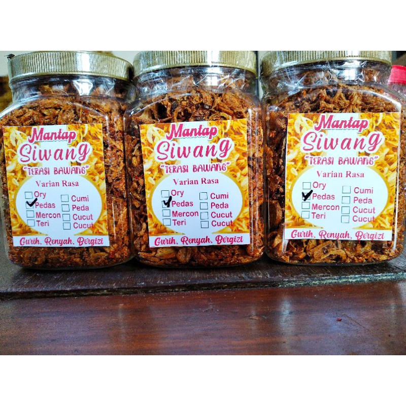 

Siwang/ Terasi Bawang (Mantap) Varian rasa