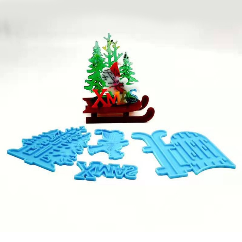 SiyCetakan Resin Epoksi Motif Natal Untuk Membuat Perhiasan Diy