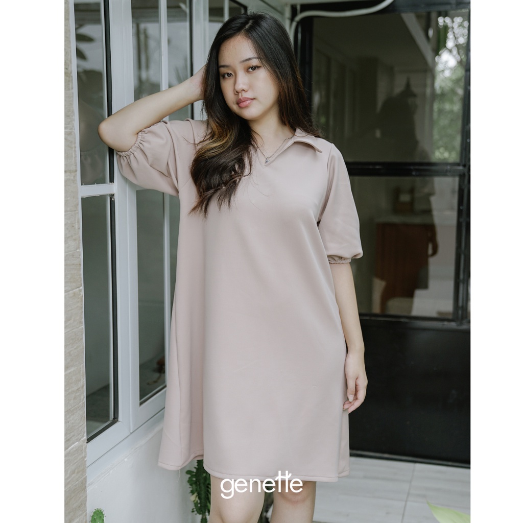 Valerie Dress bahan Stretch big size Dress Simple Korea Formal Semiformal One Piece warna nude warna