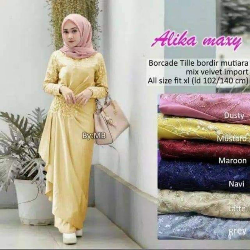 GAMIS BRUKAT BAJU MUSLIM GAUN PAKAIAN WANITA KEBAYA BATIK