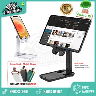 Holder Meja Dudukan Handphone dan Tablet Kuat Kokoh Universal Folding Desktop Phone Stand Original