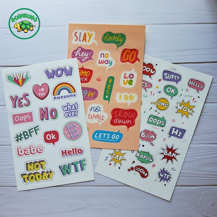

Sticker / Stiker Deco Aesthetic Pack All About Words 003 Utk Laptop, Buku, Diary, Journal, dll