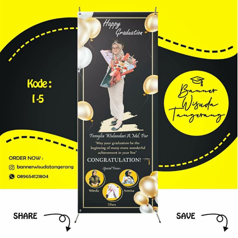 Jual Banner Wisuda, Desain Banner Wisuda, XBanner Wisuda | Shopee Indonesia