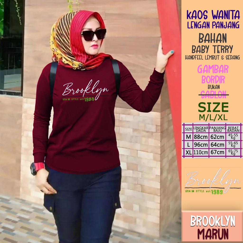 kaos lengan panjang wanita t shirt jaket sweater