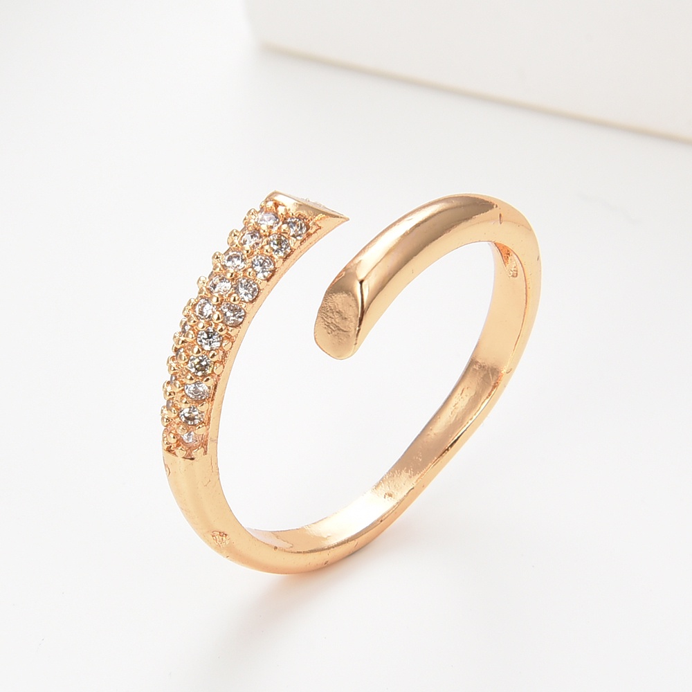 Hyl Jewelry 31J COD cincin titanium wanita tunangan anti karat emas asli tidak luntur korea silver murah polos couple muda korea anti karat