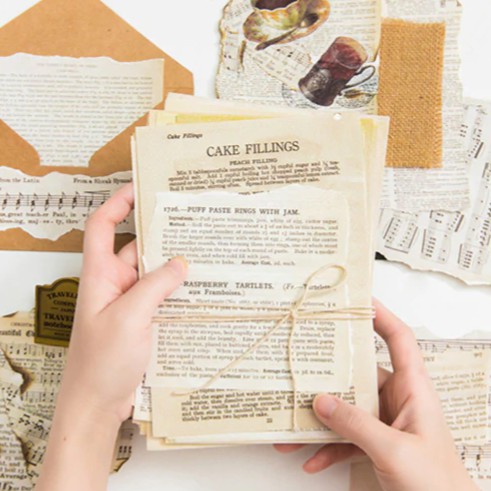 

(SHARE) 10 pcs Vintage Material Paper for Scrapbook Journal DIY