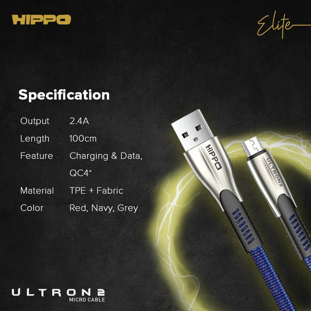 Hippo Elite Ultron 2 Micro USB Port Cable 100 cm original