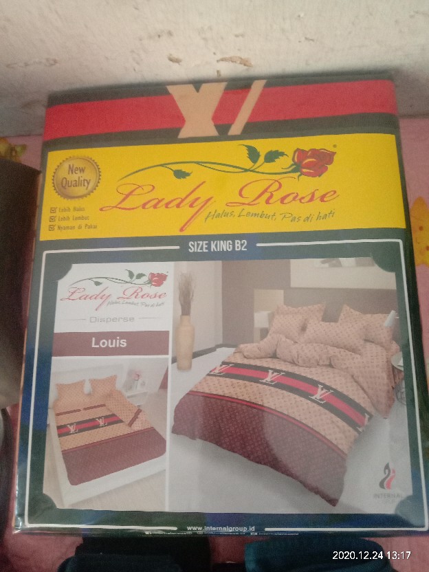 Rc Sprei Lady Rose Ukuran 180x200 Emboss