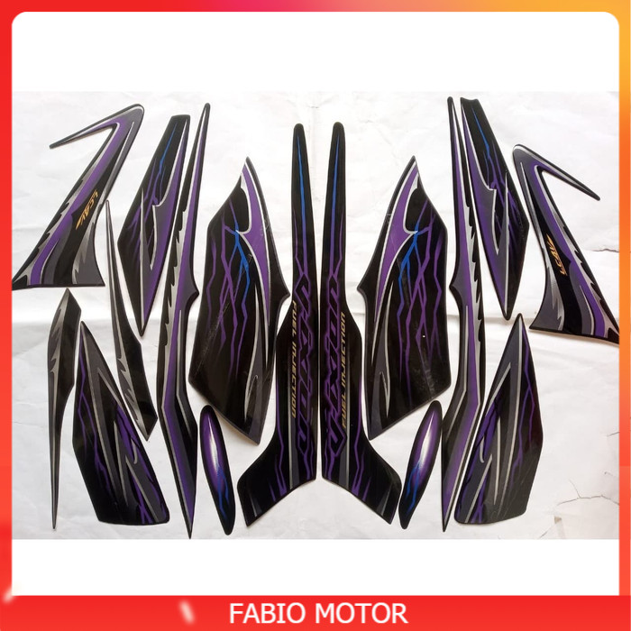 stiker striping yamaha vixion old 2010 hitam ungu