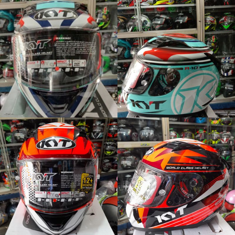 HELM FULFACE KYT R10 AQUAMARINE &  ROSAMONTE RACE EDITION