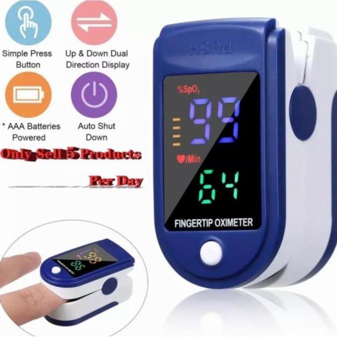 Oximeter Oxymeter Oksimeter Fingertip Pulse Ukur heartrate kadar oksigen darah Murah