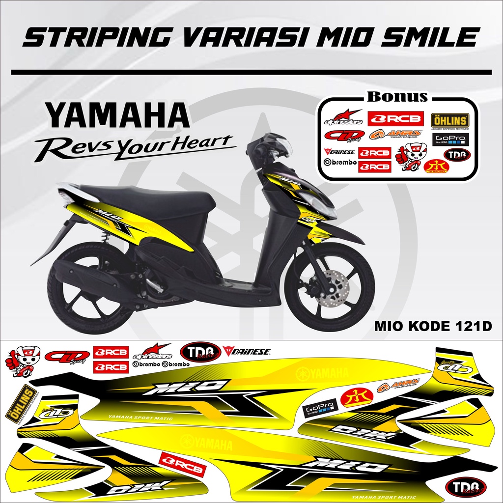 Striping Mio Smile Sticker Lis Mio Variasi kode 121