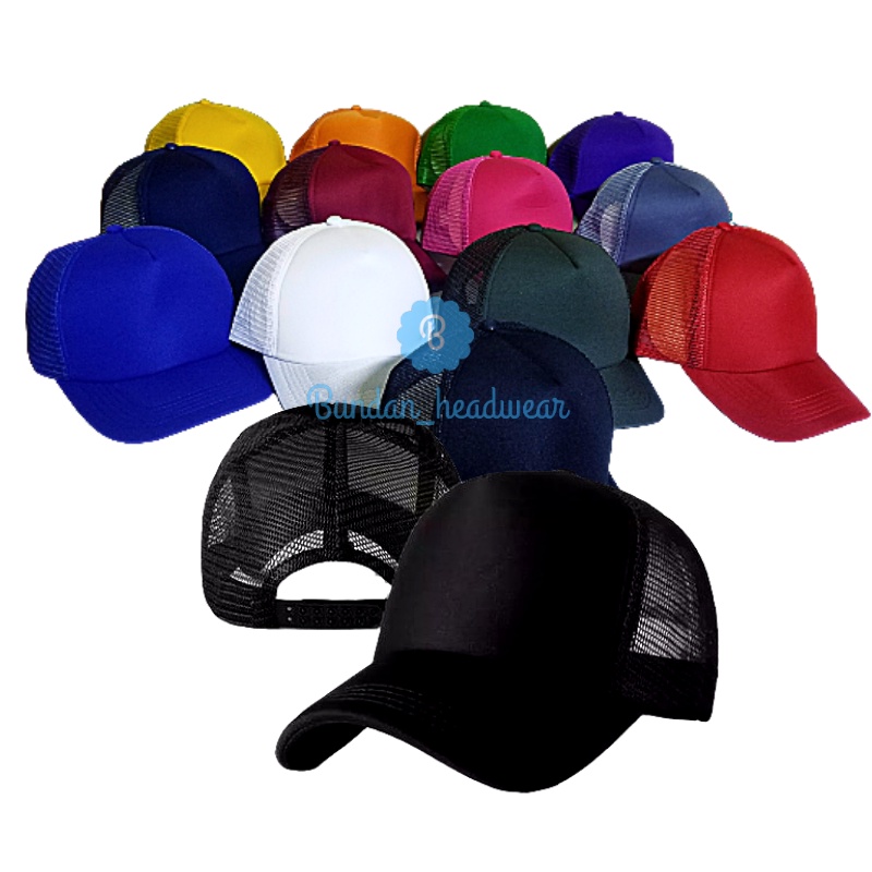 Jual Topi Jaring Polos Trucker Dewasa / Topi Polos / Topi Jala Polos ...