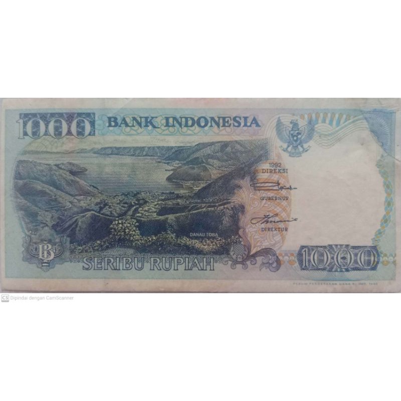 Uang kuno Indonesia seribu rupiah lompat batu nias tahun 1992