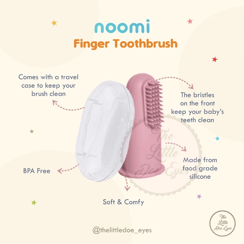 Noomi Finger Toothbrush - Sikat Lidah dan gusi bayi