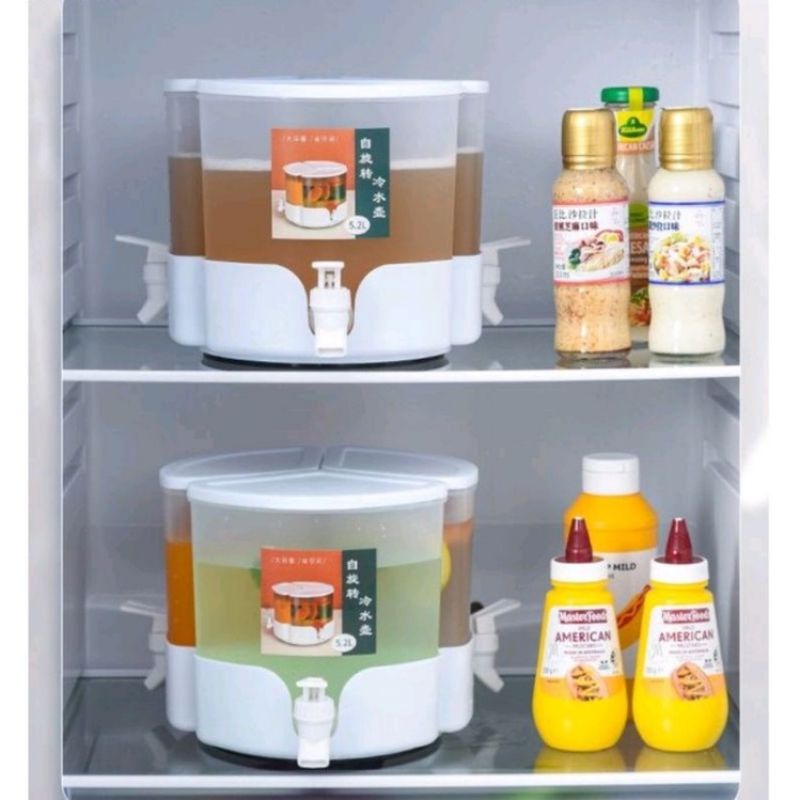 Dispenser 5.2 Liter Bisa berputar 360 Minuman kulkas / Teko air portable / jus dispenser super murah