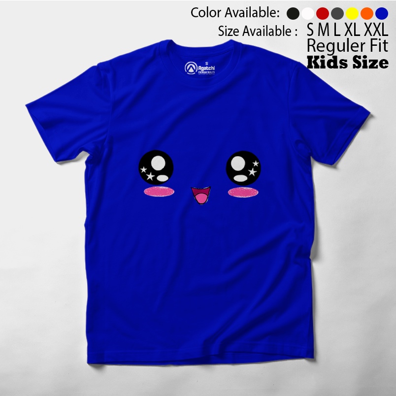 Baju Anak / Kaos Atasan Anak / Kids T shirt Kawaii Face