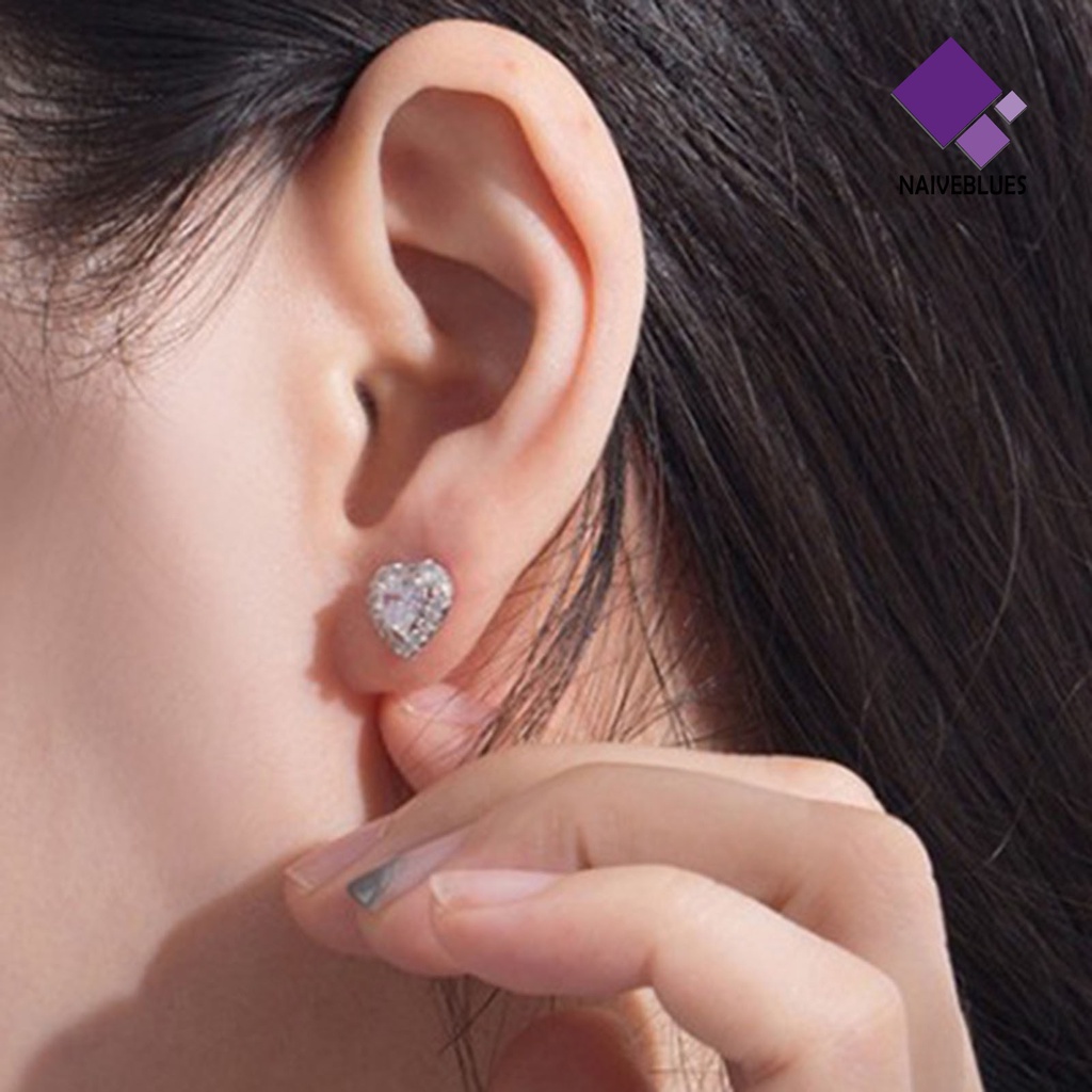 1 Pasang Anting Stud Berlian Imitasi Tahan Lama Untuk Wanita