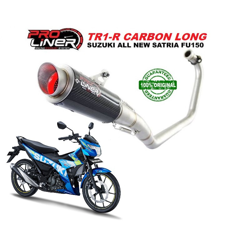 KNALPOT RACING ALL NEW SATRIA FU150 FU 150 Fi PROLINER TR-1R LONG CARBON ASLI ORI ORIGINAL