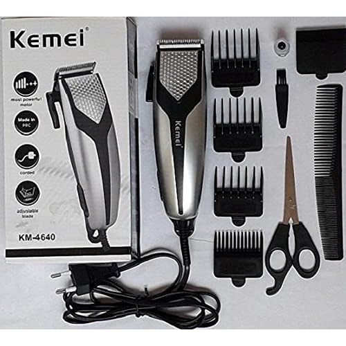 Alat Cukur Rambut Listrik Kemei KM-4640 Paket Alat Cukur, Gunting &amp; Sisir Fitur