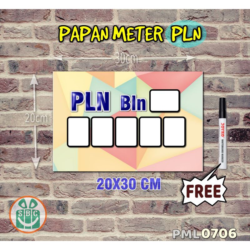 

Stokastik Papan Meter Listrik PLN PAM motif Unik - Pastel 06