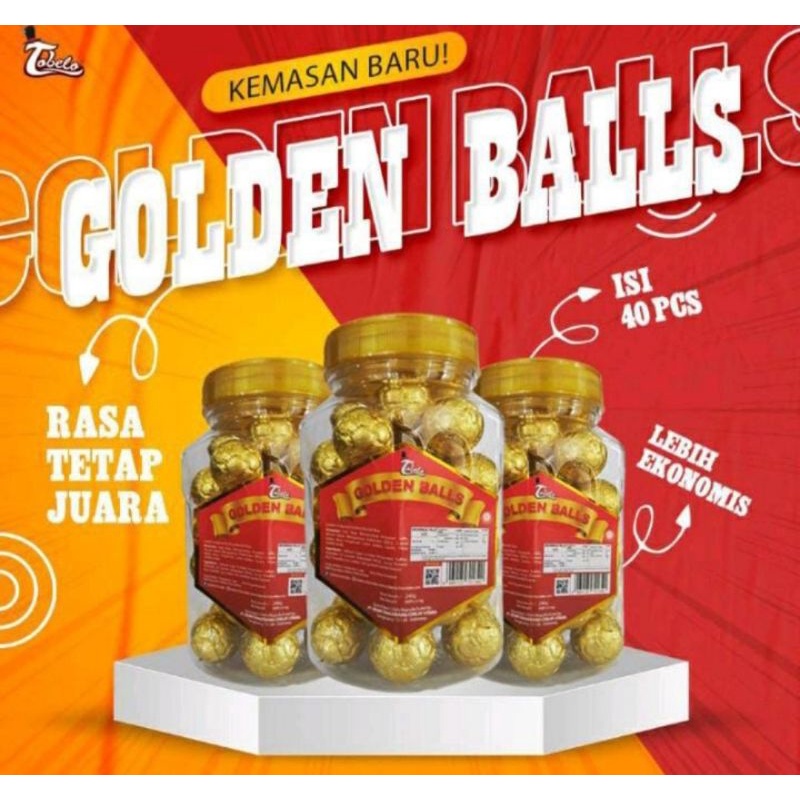 

Coklat Tobelo Golden Balls isi 40