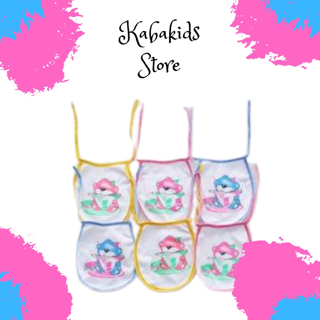 Celemek Slabber Makan Bayi Motif Satuan Tadah Iler Bayi Celemek Bayi Murah KBB