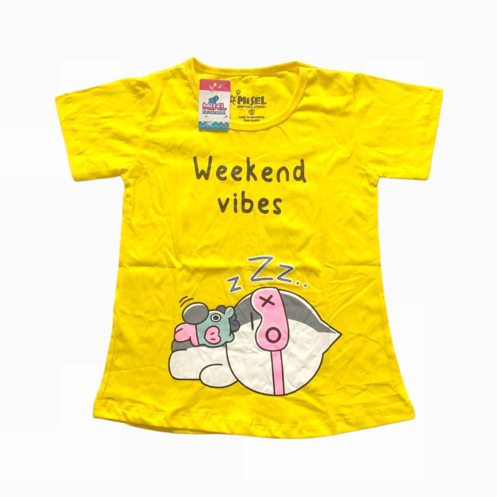 DRESS ANAK PEREMPUAN MICEL PREMIUM PENDEK-KUNING