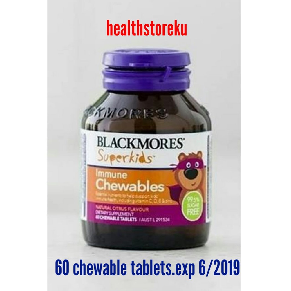 Blackmores superkids immune chewable 60 tablets vitamin anak