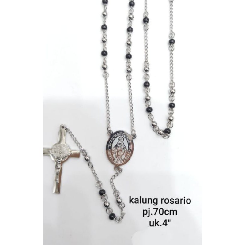 Kalung Rosario Silver Titanium29