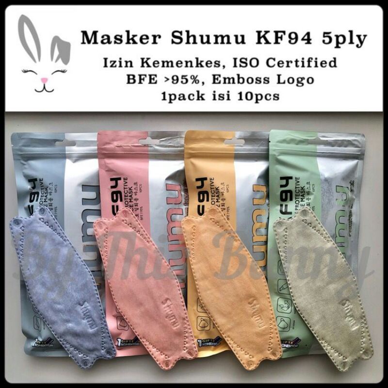 Masker Shumu KF94 5 ply layers premium pack isi 10 pcs korea mask