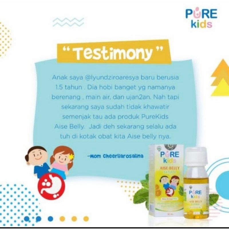 lov me❤️ PURE KIDS PUREKIDS AISE BELLY NATURAL ORANGE MINT KEMBUNG MASUK Sacchet dan Botol