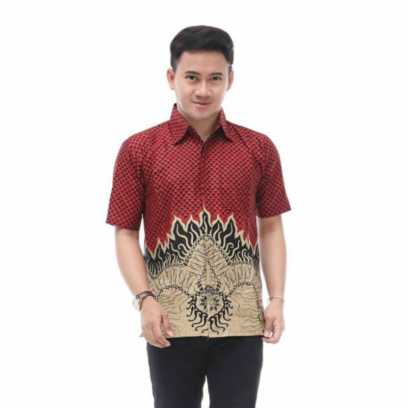 Hem batik lengan pendek size jumbo M L XL XXL 3XL 4XL 5XL