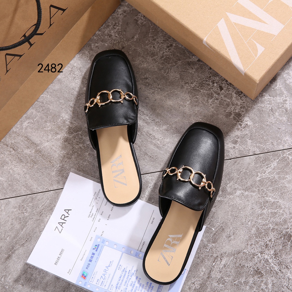 ZR Mules Leather Women Shoes #2482