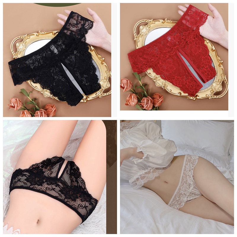 Celana Dalam Wanita Ukuran Jumbo Seksi transparan Open Crotch Panties lembut Lingerie Sexy 3C025