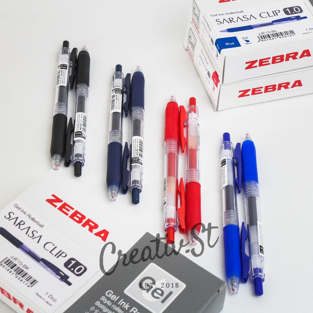

Zebra Sarasa Clip Bolpen Pena Pulpen Tinta Gel 1.0 Mm