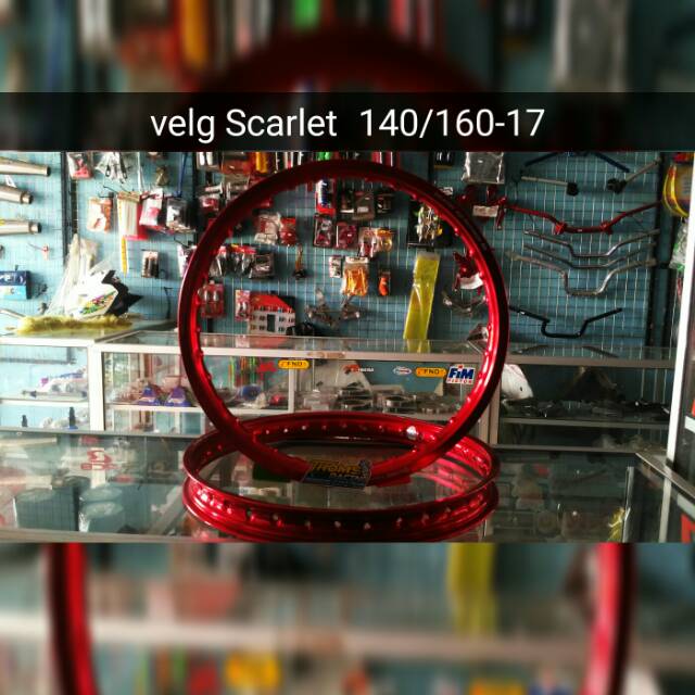 Velg Scarlet warna merah ukuran 140/160  ring 17