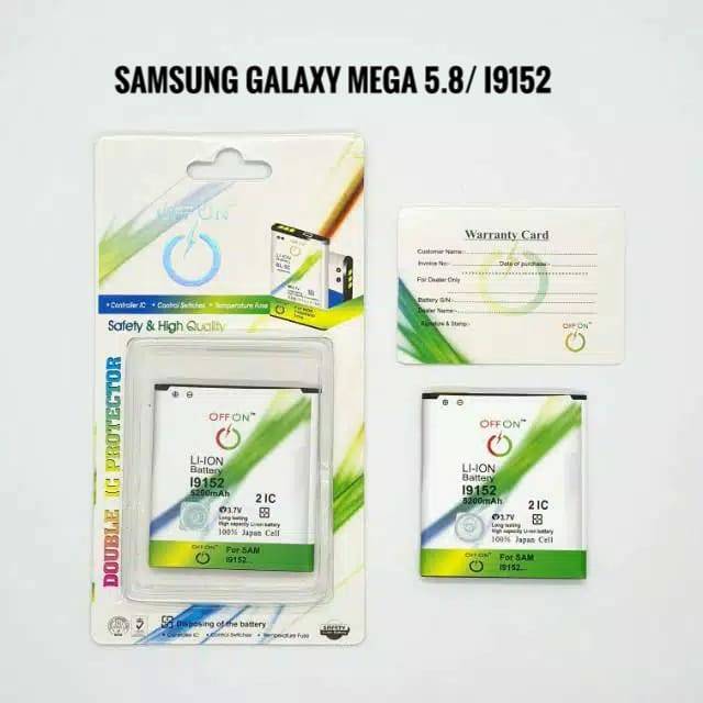 Baterai Batre Double Power OFFON Samsung Galaxy Mega 5.8 Battery samsung i9150 i9152