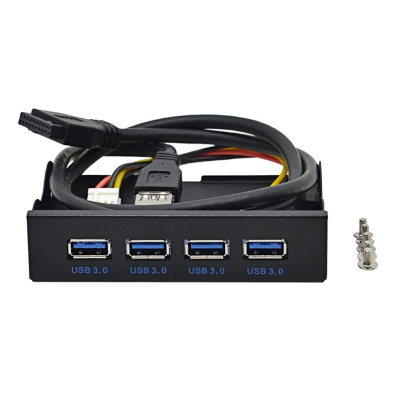 Btsg Desktop 3.5 &quot;USB 3.0 19 Pin Hub Drive Bay Front Panel Untuk Komputer PC Hitam Pengisian Cepat 4-port Adaptor Metal