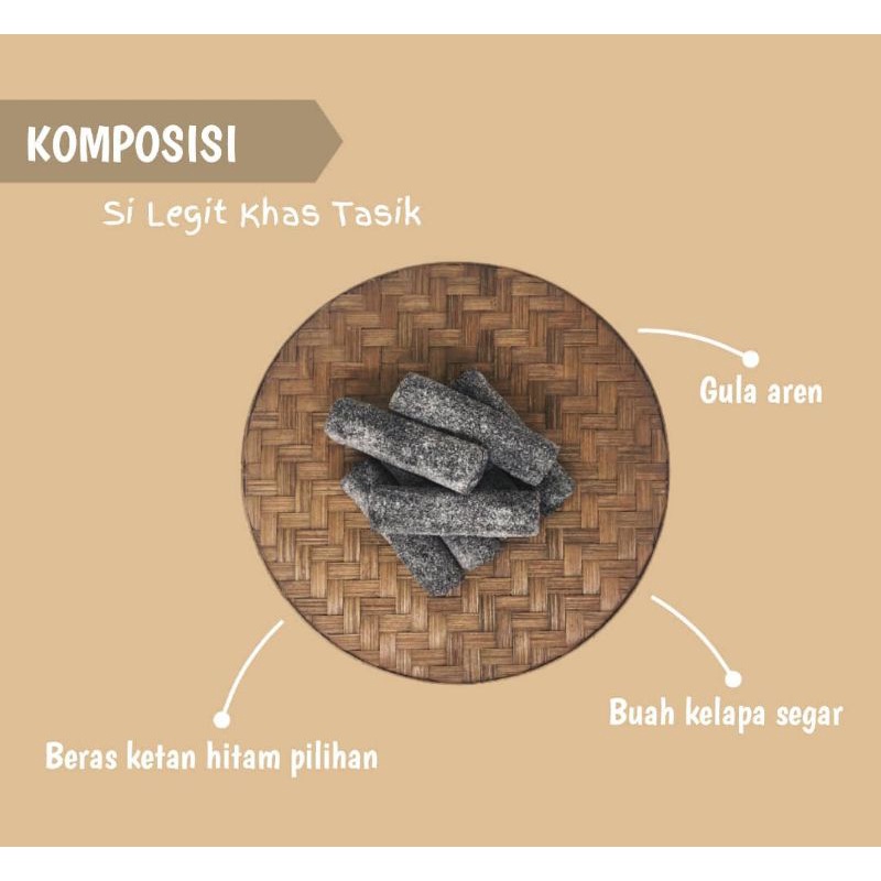

DEB Ladu Tasik Campernik ladu ketan hitam kue basah tradisional manis legit oleh-oleh khas Tasik