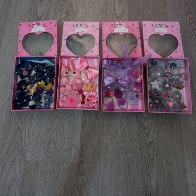 jepitan rambut korea / jepitan isi 18 pcs gift set box / jepitan rambut anak / jepitan lucu