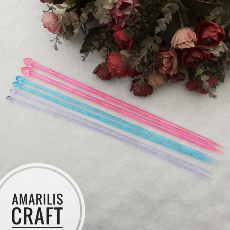 [1Set] Jarum Rajut Hakken Acrylic Knitting Needles