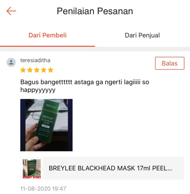 BREYLEE blackhead mask Peel Off Masker Komedo