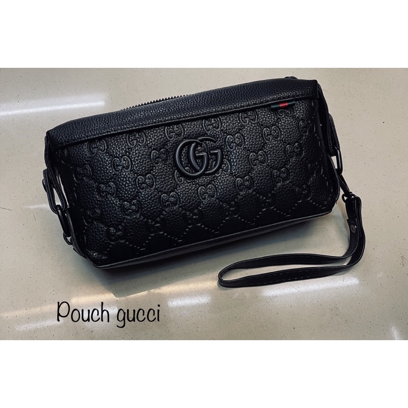 clutch Pouch Model Tangan tas Gucci Kulit Import Tas tabuang Pria/Wanita