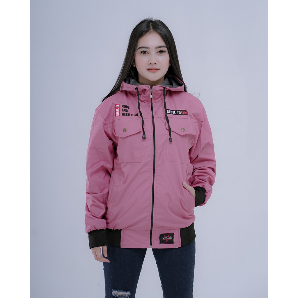 Jaket semi parka cewek pink jaket semi parka perempuan jaket parka cewek cowo jaket cewek murah